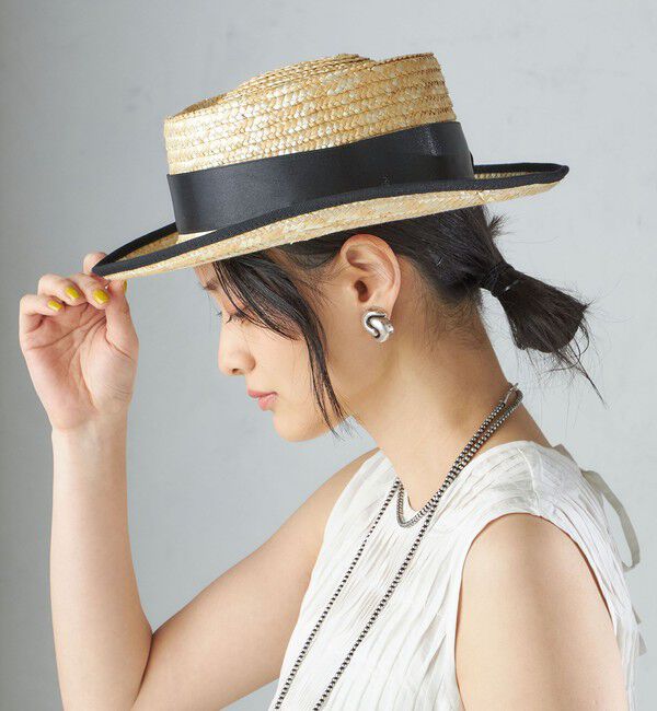 SHIPS for women「BENELLI:ブラック リボン ハット」|ハット|