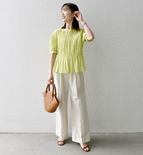 SHIPS any「SHIPS any:〈洗濯機可能〉コード リボン パフスリーブ ブラウス」|シャツ・ブラウス|