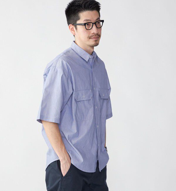SHIPS「SHIPS: Wポケット ウォッシュド タイプライター ショートスリーブ シャツ」|シャツ・ブラウス|