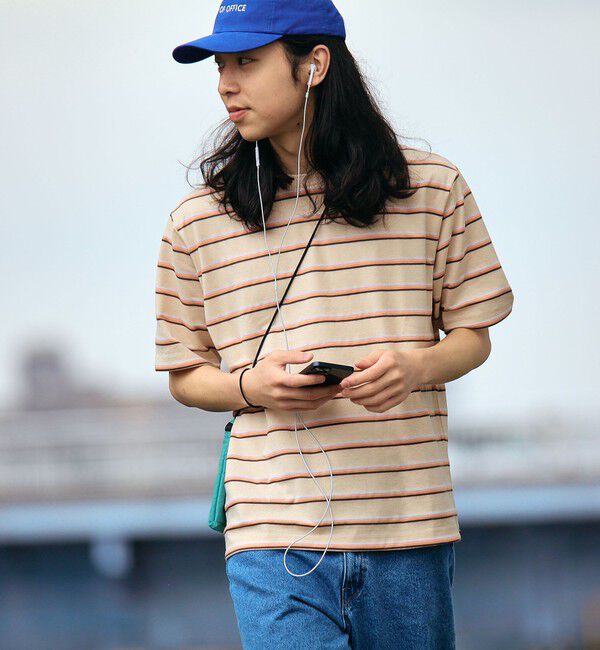 SHIPS「SHIPS: TEXBRID(R) リネン グラデーション ボーダー Tシャツ」|Tシャツ・カットソー|