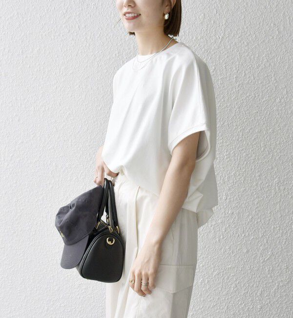 SHIPS any「SHIPS any:〈洗濯機可能〉インレイ コクーン ショートスリーブ プルオーバー」|Tシャツ・カットソー|