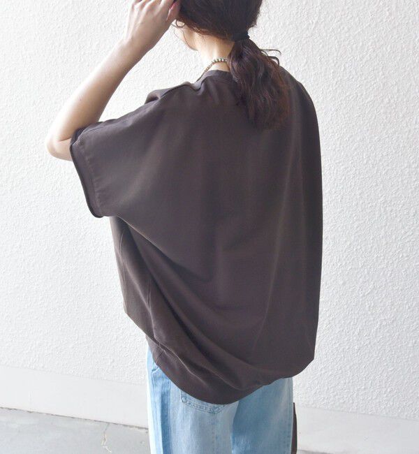 SHIPS any「SHIPS any:〈洗濯機可能〉インレイ コクーン ショートスリーブ プルオーバー」|Tシャツ・カットソー|