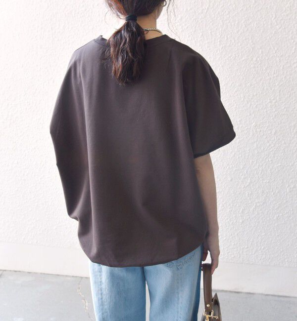 SHIPS any「SHIPS any:〈洗濯機可能〉インレイ コクーン ショートスリーブ プルオーバー」|Tシャツ・カットソー|