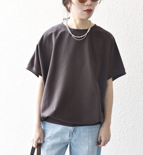 SHIPS any「SHIPS any:〈洗濯機可能〉インレイ コクーン ショートスリーブ プルオーバー」|Tシャツ・カットソー|