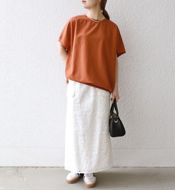 SHIPS any「SHIPS any:〈洗濯機可能〉インレイ コクーン ショートスリーブ プルオーバー」|Tシャツ・カットソー|