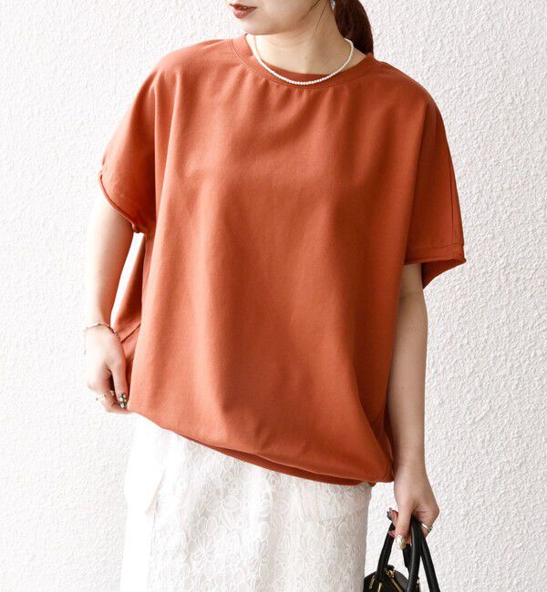 SHIPS any「SHIPS any:〈洗濯機可能〉インレイ コクーン ショートスリーブ プルオーバー」|Tシャツ・カットソー|