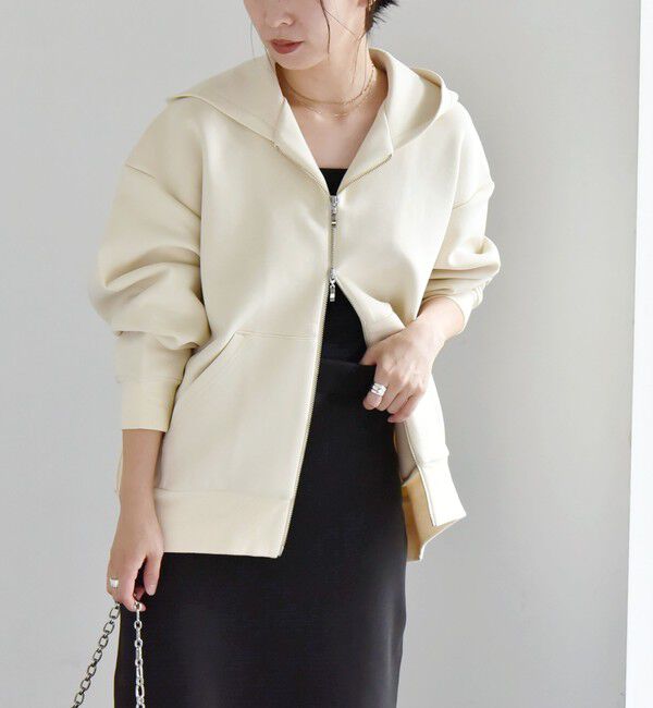 quaranciel「quaranciel:〈洗濯機可能〉ポンチ ダブルジップ スウェット パーカー」|パーカー|
