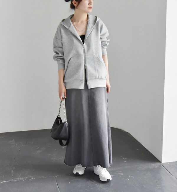 quaranciel「quaranciel:〈洗濯機可能〉ポンチ ダブルジップ スウェット パーカー」|パーカー|