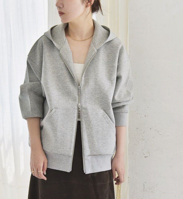 quaranciel「quaranciel:〈洗濯機可能〉ポンチ ダブルジップ スウェット パーカー」|パーカー|