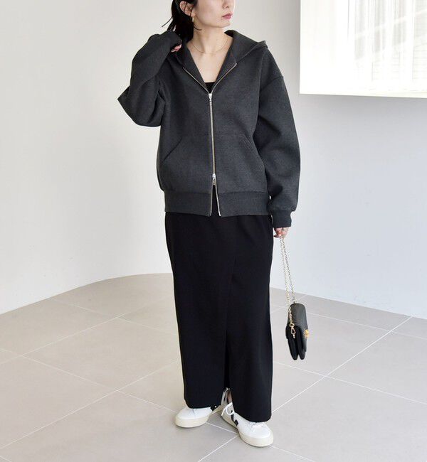 quaranciel「quaranciel:〈洗濯機可能〉ポンチ ダブルジップ スウェット パーカー」|パーカー|