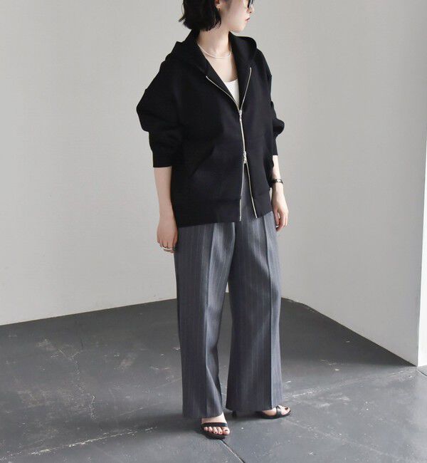 quaranciel「quaranciel:〈洗濯機可能〉ポンチ ダブルジップ スウェット パーカー」|パーカー|