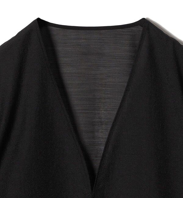 SHIPS for women「〈手洗い可能〉シアー オーガンジー フレア スリーブ ジャケット」|ノーカラージャケット|