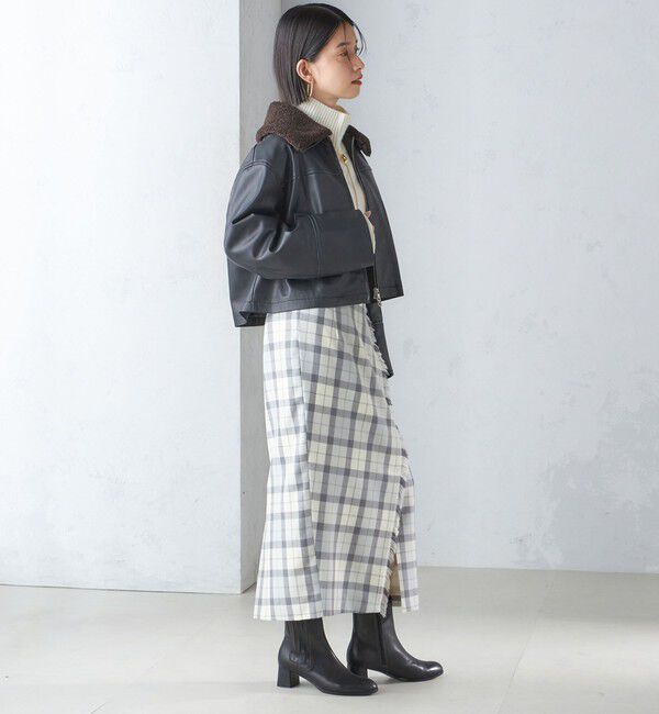 SHIPS for women「チェック フリンジ スカート」|スカート|