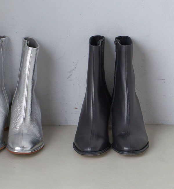 SHIPS for women「ラム レザー ストレッチ ショート ブーツ」|ショートブーツ|