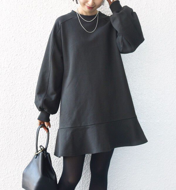 SHIPS for women「【WEB限定】〈着丈が選べる/手洗い可能〉裏毛 フレア チュニック」|チュニック|