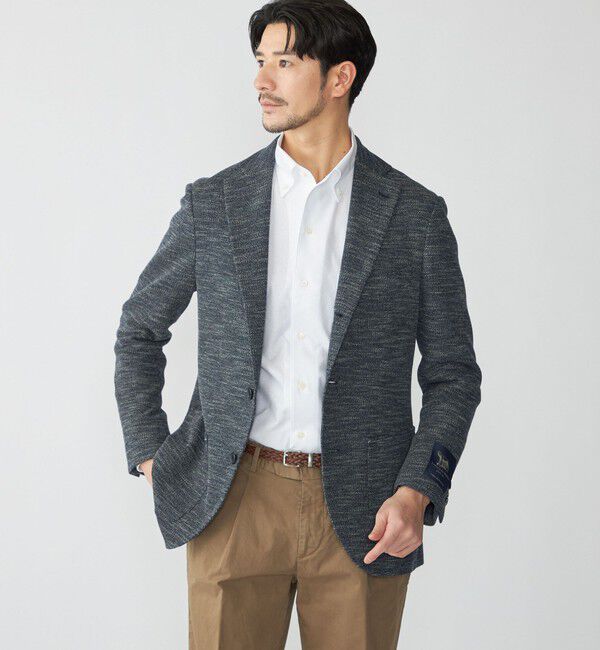SHIPS「SHIPS: LANIFICIO ROMA メランジ ジャージー ジャケット」|テーラードジャケット|