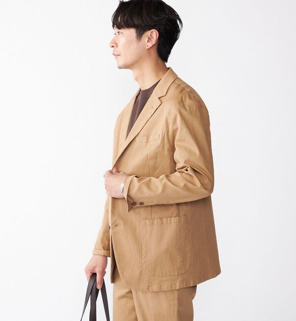 SHIPS「SHIPS:〈手洗い可能・セットアップ対応〉ウォッシュド ピケ 2ボタン ジャケット」|テーラードジャケット|