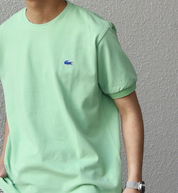SHIPS any「【SHIPS any別注】LACOSTE: ワンポイント ロゴ ピケ クルーネック Tシャツ 25SS◇」|Tシャツ・カットソー|