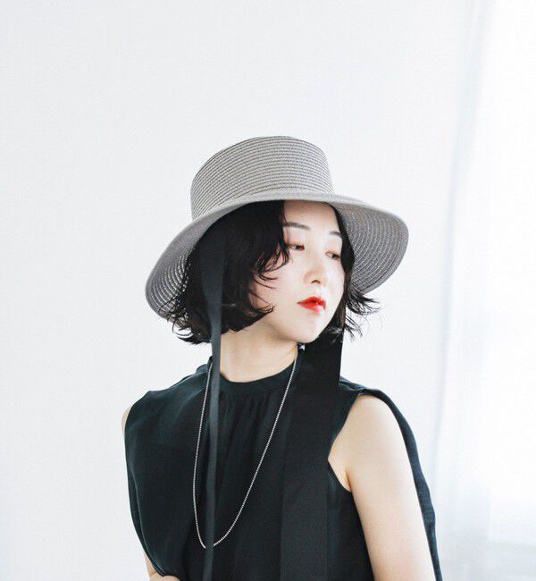 quaranciel「quaranciel: リボン付き ペーパー ハット」|ハット|