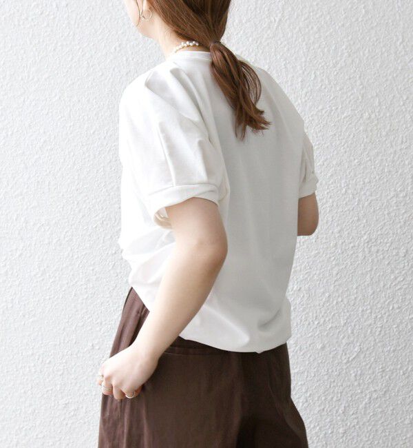 SHIPS any「SHIPS any:〈UVカット/接触冷感/吸水速乾/洗濯機可能〉USAコットン ツイスト TEE」|Tシャツ・カットソー|