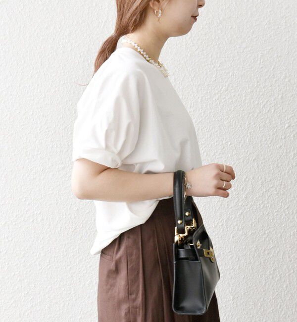 SHIPS any「SHIPS any:〈UVカット/接触冷感/吸水速乾/洗濯機可能〉USAコットン ツイスト TEE」|Tシャツ・カットソー|