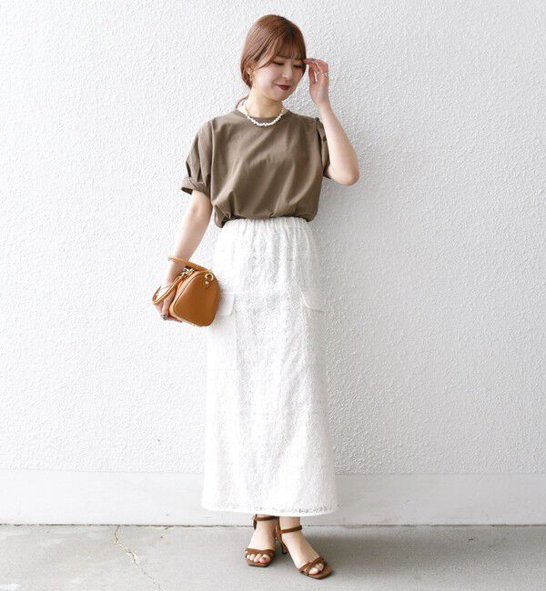 SHIPS any「SHIPS any:〈UVカット/接触冷感/吸水速乾/洗濯機可能〉USAコットン ツイスト TEE」|Tシャツ・カットソー|