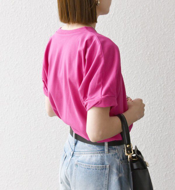 SHIPS any「SHIPS any:〈UVカット/接触冷感/吸水速乾/洗濯機可能〉USAコットン ツイスト TEE」|Tシャツ・カットソー|