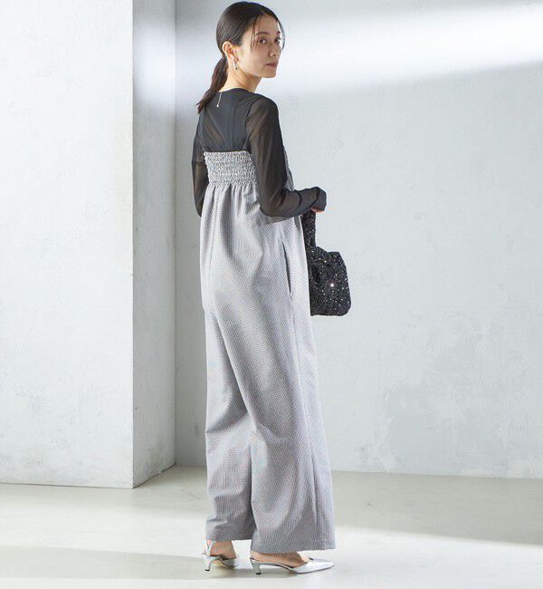 SHIPS for women「【SHIPS別注】APUPIL:〈洗濯機可能〉ギンガム チェック ベアトップ オールインワン」|オールインワン|