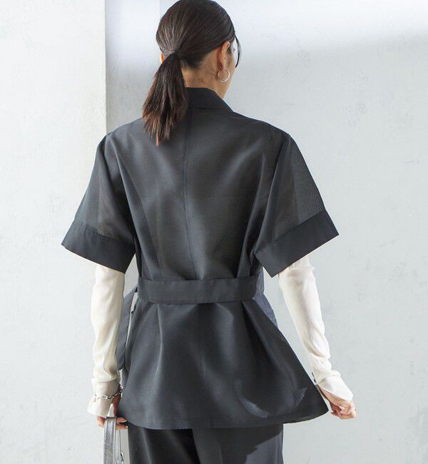 SHIPS for women「【SHIPS別注】APUPIL:〈洗濯機可能〉シアー 半袖 ジャケット」|テーラードジャケット|