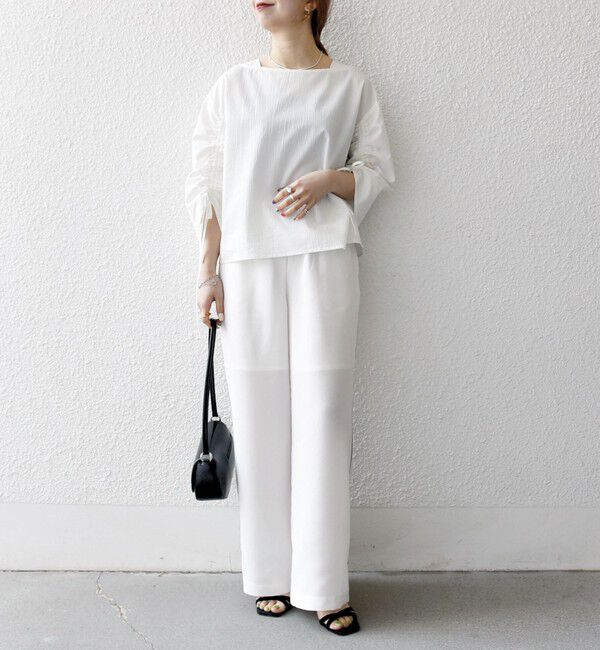 SHIPS any「SHIPS any:〈手洗い可能〉カラミ メッシュ サイドライン イージー ワイド パンツ」|その他|