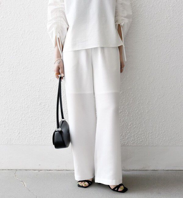 SHIPS any「SHIPS any:〈手洗い可能〉カラミ メッシュ サイドライン イージー ワイド パンツ」|その他|