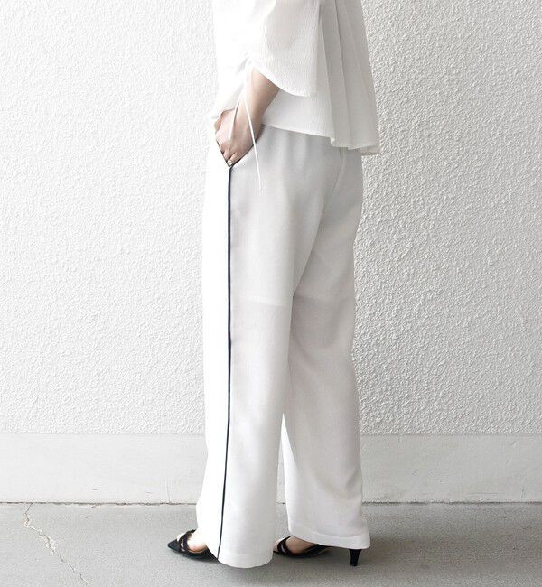 SHIPS any「SHIPS any:〈手洗い可能〉カラミ メッシュ サイドライン イージー ワイド パンツ」|その他|