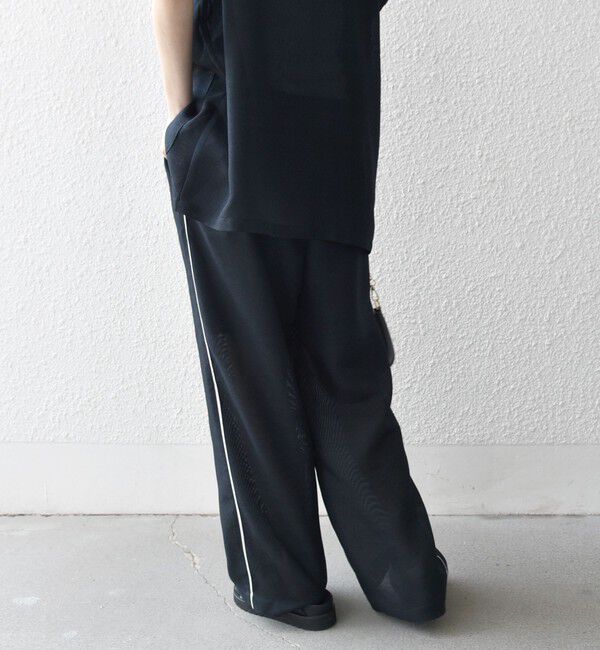 SHIPS any「SHIPS any:〈手洗い可能〉カラミ メッシュ サイドライン イージー ワイド パンツ」|その他|