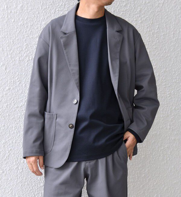 SHIPS any「SHIPS any: SORONA(R) ライト ツイル ストレッチ リラックス ジャケット(セットアップ対応)◇」|テーラードジャケット|グレー