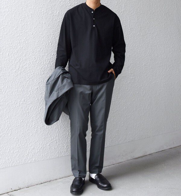 SHIPS any「SHIPS any:〈抗菌防臭/遮熱等〉マルチファンクション ヘンリーネック Tシャツ(ロンT)◇」|Tシャツ・カットソー|