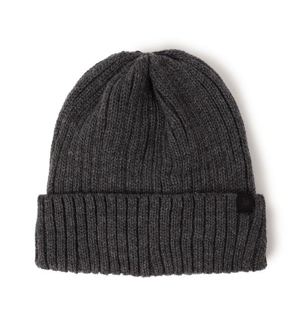 SHIPS any「SHIPS any: リブ ボア ワンポイント ピスネーム ワッチキャップ (ユニセックス)」|ニット帽|グレー