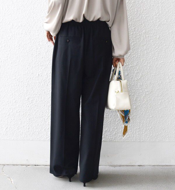 SHIPS for women「〈手洗い可能〉メルティ ウォーム タック ワイド パンツ」|その他|