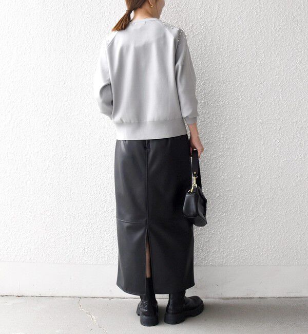 SHIPS any「SHIPS any:〈手洗い可能〉パールモチーフ ビジュー クルーネック ニット」|ニット・セーター|