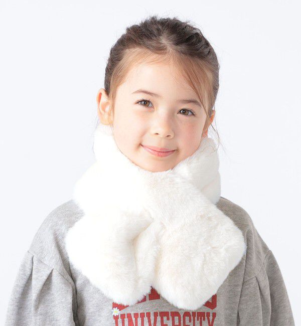 SHIPS KIDS「SHIPS KIDS:フェイクファー マフラー」|マフラー|