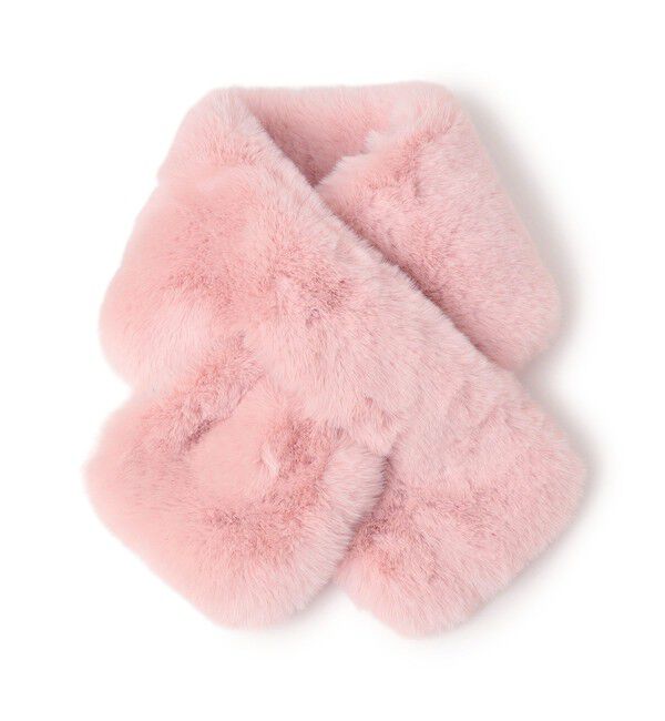 SHIPS KIDS「SHIPS KIDS:フェイクファー マフラー」|マフラー|ピンク