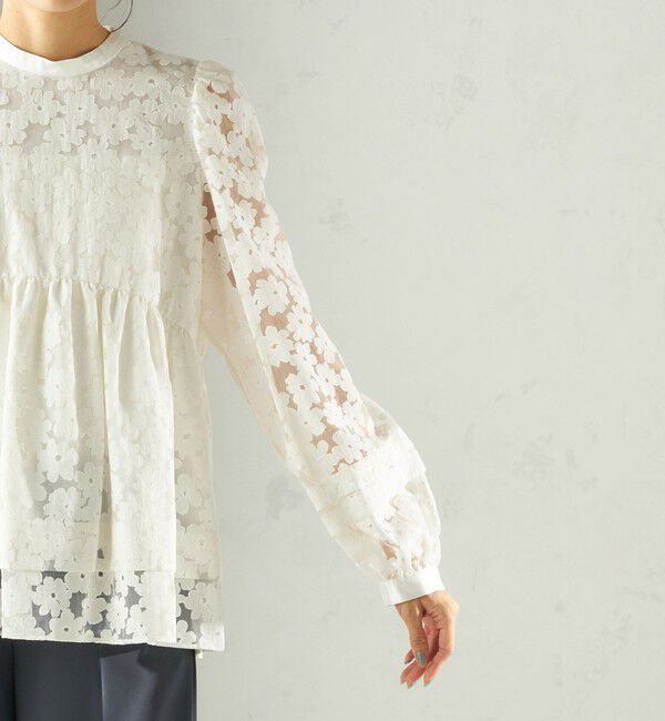 SHIPS for women「〈手洗い可能〉IPEKER オパール 加工 ブラウス（セレモニー対応可）」|シャツ・ブラウス|