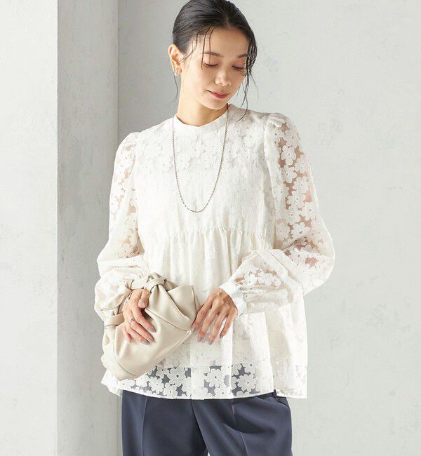 SHIPS for women「〈手洗い可能〉IPEKER オパール 加工 ブラウス（セレモニー対応可）」|シャツ・ブラウス|