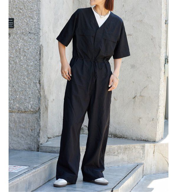 OUTDOOR PRODUCTS Usual Things「ダブルポケットVネックオールインワン」|オールインワン|