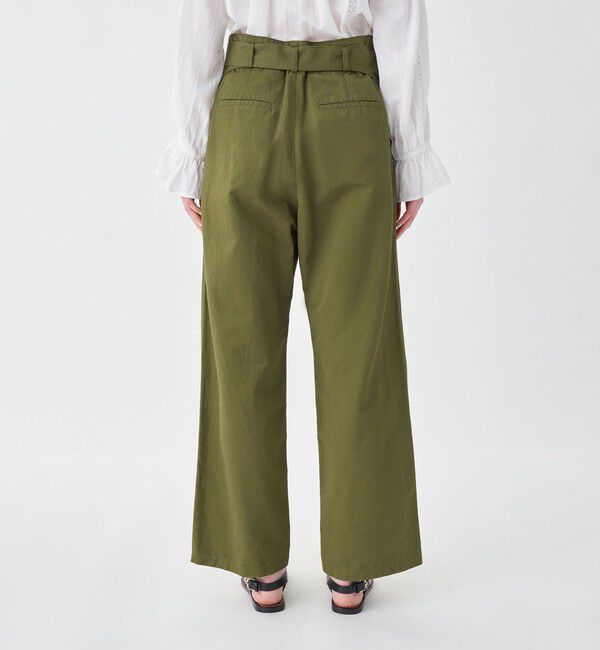 MACPHEE「コットンリネンカルゼ ベルテッドパンツ」|その他|