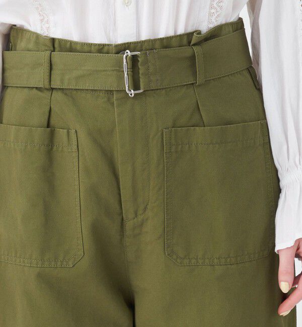 MACPHEE「コットンリネンカルゼ ベルテッドパンツ」|その他|