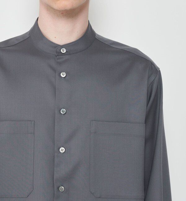 GALERIE VIE「ウォッシャブルギャバジン スタンドカラーシャツ」|シャツ・ブラウス|