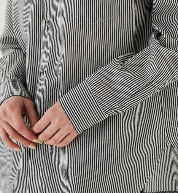 GALERIE VIE「セルロースシルクブロード カラーシャツ」|シャツ・ブラウス|