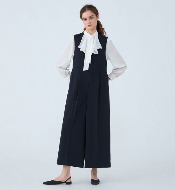 Ballsey「ジョーゼットジャージー Vネックオールインワン」|オールインワン|