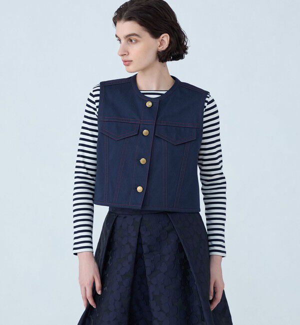 TOMORROWLAND collection「ソワデニム ショートジレ」|ベスト・ジレ|