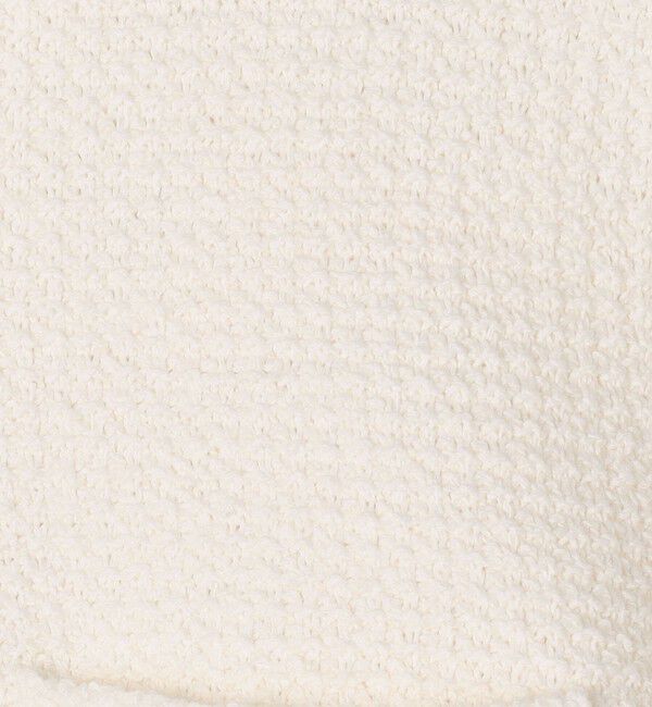 MACPHEE「モスライクステッチ クルーネックジャケット」|ノーカラージャケット|